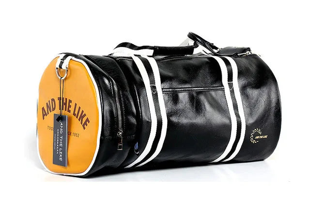 Sport Gym Bag aus wasserdichtem PU-Leder – Unisex Fitness- &amp; Reisetasche mit Schuhfach, Schultertasche für Training, Alltag &amp; Wochenendtrips 