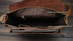 FANCODI Herren Vintage Crazy Horse Leder Tasche - Bandolera y bolso de mensajero en cuero de vaca real
