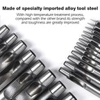 WUTA SPC Rundloch Stanzen Set - 6-teiliges Hohlstanzer Werkzeug aus Spezialstahl für Leder, Gürtel &amp; Uhrarmbänder 