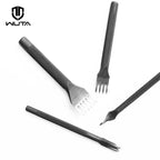 WUTA Diamond Pricking Iron Lederchisel – Schwarzes Stichloch-Werkzeug mit 3 mm oder 4 mm Zahnabstand für präzise Lederhandarbeit