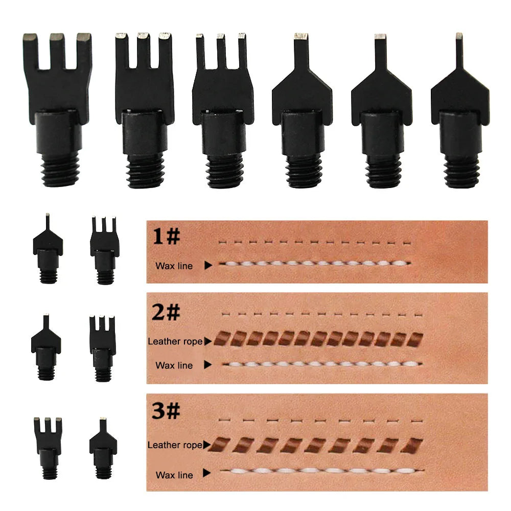 QJH Set de plaques en cuir 1,5–3 mm – Supports austauschbare avec poignées en acier pour les guêtres, les lanières et les travaux manuels en cuir 