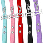 Kleine Hunde Lederleine – Weiches Wildleder für Chihuahua, Yorkshire, Mops & Katzen – Rosa