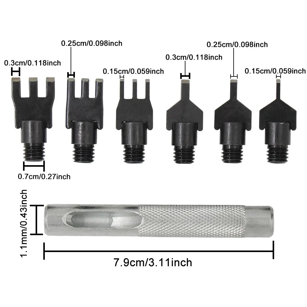 QJH Set de plaques en cuir 1,5–3 mm – Supports austauschbare avec poignées en acier pour les guêtres, les lanières et les travaux manuels en cuir 