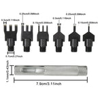 QJH Set de plaques en cuir 1,5–3 mm – Supports austauschbare avec poignées en acier pour les guêtres, les lanières et les travaux manuels en cuir 