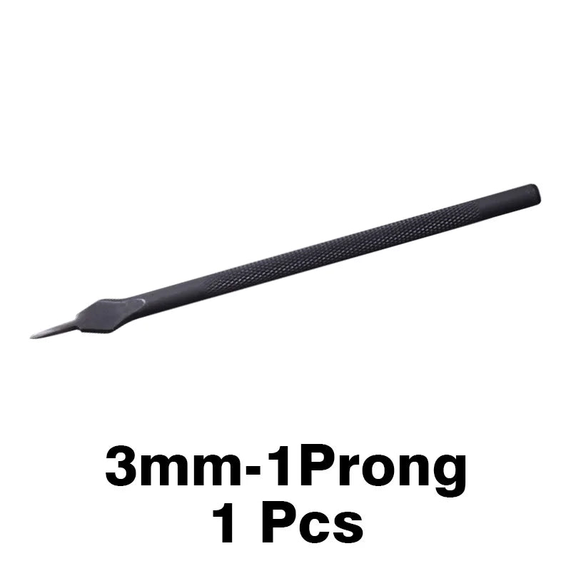 WUTA Diamond Pricking Iron Lederchisel – Schwarzes Stichloch-Werkzeug mit 3 mm oder 4 mm Zahnabstand für präzise Lederhandarbeit