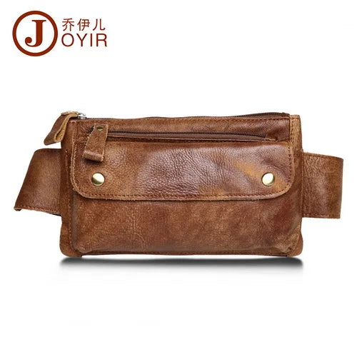 JOYIR Echtleder Herren Bauchtasche – Unisex Fanny Pack & Chest Bag, Travel Waist Bag für Outdoor, Sport & Alltag
