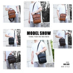 JEEP BULUO Herren Leder Messenger Bag – Große Crossbody Schultertasche für iPad 9,7" & Business Casual