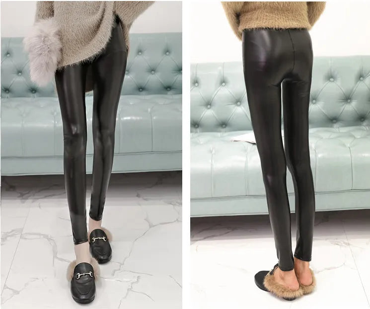 AIDAYOU Leggings de invierno para mujer: leggings de cintura alta con forro polar, muy elásticos y ajustados 