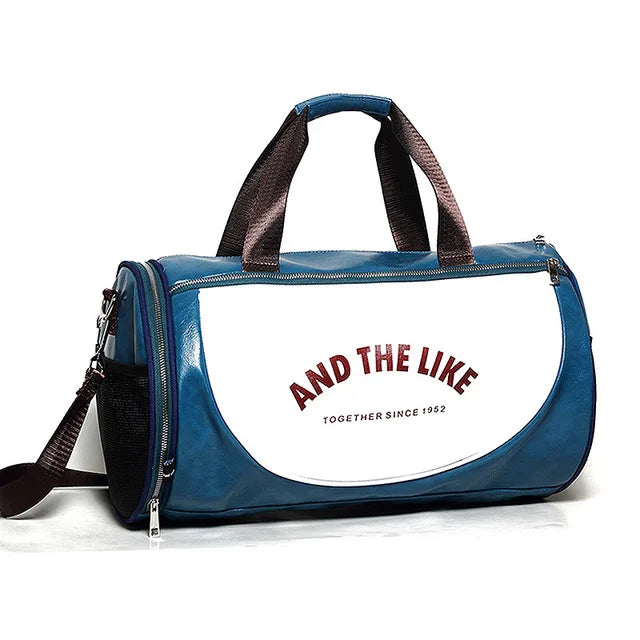 Wellvo Herren PU Leder Reisetasche – Modische Travel Duffle mit Schuhfach, leichte Schulter- &amp; Sporttasche für Reisen, Fitness &amp; Alltag 