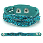 Kristall Lederarmband für Damen – Elegantes Stardust Armband mit Strass & Stern-Design, verstellbares europäisches Charm-Armband