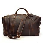 Luufan Crazy Horse Bolsas de cuero para hombres – Große Vintage Travel Duffel aus echtem Rindsleder mit Schultergurt