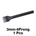 WUTA Diamond Pricking Iron Lederchisel – Schwarzes Stichloch-Werkzeug mit 3 mm oder 4 mm Zahnabstand für präzise Lederhandarbeit