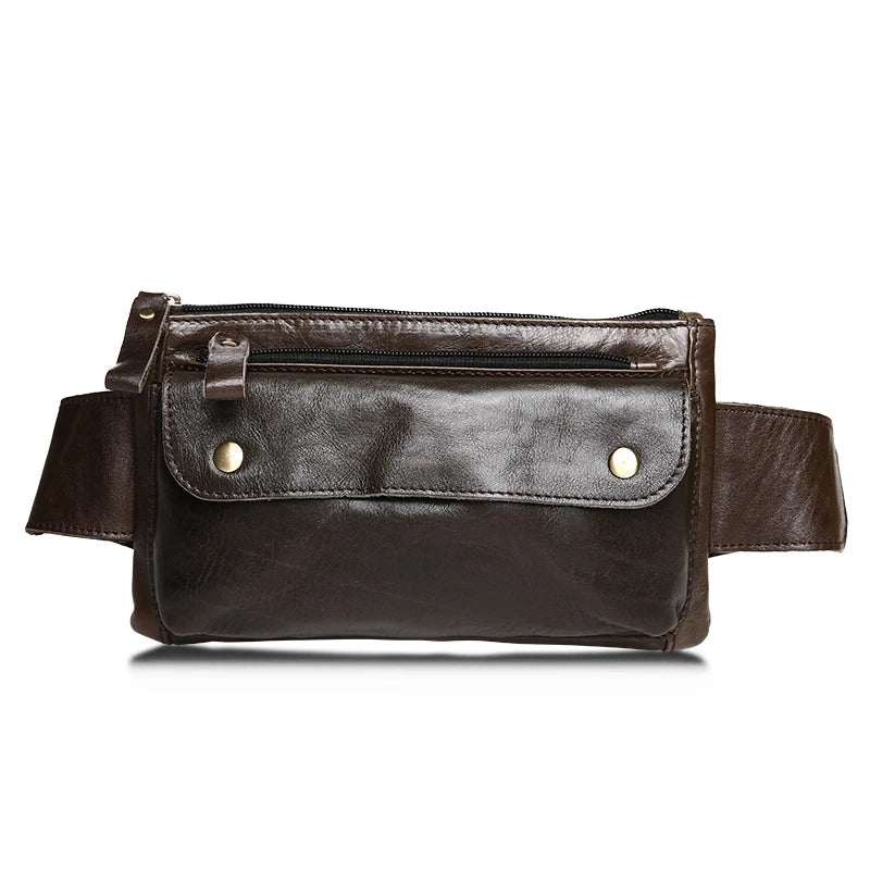 JOYIR Echtleder Herren Bauchtasche – Unisex Fanny Pack & Chest Bag, Travel Waist Bag für Outdoor, Sport & Alltag