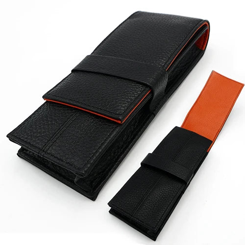 Echtleder Füllfederhalter Etui aus Rindsleder – Elegantes Pen Case für 3 Stifte | Hochwertige Leder Stiftetasche für Büro, Geschenk & Schreibliebhaber