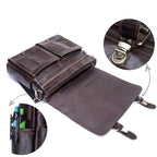 CONTACT’S Herren Leder-Aktentasche – Business & Casual Briefcase für 13" Laptop, Vintage Messenger Bag