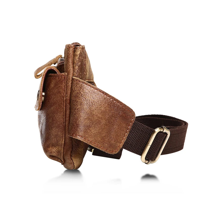JOYIR Echtleder Herren Bauchtasche – Unisex Fanny Pack & Chest Bag, Travel Waist Bag für Outdoor, Sport & Alltag
