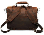 Vintage Herren Reisetasche aus echtem Crazy Horse Leder - Bolsa de lona de gran tamaño y bolso de fin de semana para viajes y negocios
