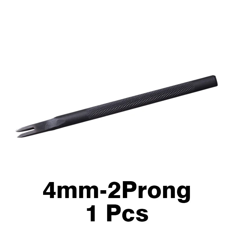 WUTA Diamond Pricking Iron Lederchisel – Schwarzes Stichloch-Werkzeug mit 3 mm oder 4 mm Zahnabstand für präzise Lederhandarbeit