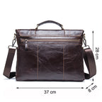 CONTACT’S Herren Leder-Aktentasche – Business & Casual Briefcase für 13" Laptop, Vintage Messenger Bag