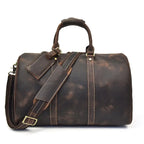 Vintage Herren Reisetasche aus echtem Rindsleder – Große Leder Duffle Bag 60 cm, robuste Weekend- & Handgepäcktasche aus Cowhide