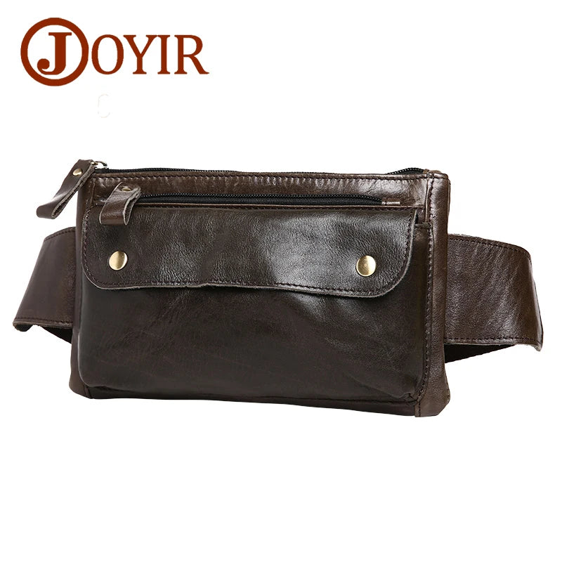 JOYIR Echtleder Herren Bauchtasche – Unisex Fanny Pack & Chest Bag, Travel Waist Bag für Outdoor, Sport & Alltag