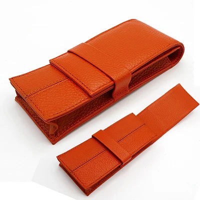 Echtleder Füllfederhalter Etui aus Rindsleder – Elegantes Pen Case für 3 Stifte | Hochwertige Leder Stiftetasche für Büro, Geschenk & Schreibliebhaber