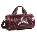 Wellvo Herren PU Leder Reisetasche – Modische Travel Duffle mit Schuhfach, leichte Schulter- &amp; Sporttasche für Reisen, Fitness &amp; Alltag 
