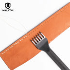 WUTA Diamond Pricking Iron Lederchisel – Schwarzes Stichloch-Werkzeug mit 3 mm oder 4 mm Zahnabstand für präzise Lederhandarbeit