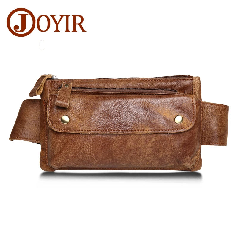JOYIR Echtleder Herren Bauchtasche – Unisex Fanny Pack & Chest Bag, Travel Waist Bag für Outdoor, Sport & Alltag