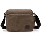 Multifunktionale Herren Canvas Messenger Bag – Vintage Crossbody, Reise- und Business-Tasche, Luxus Flap Briefcase