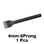 WUTA Diamond Pricking Iron Lederchisel – Schwarzes Stichloch-Werkzeug mit 3 mm oder 4 mm Zahnabstand für präzise Lederhandarbeit