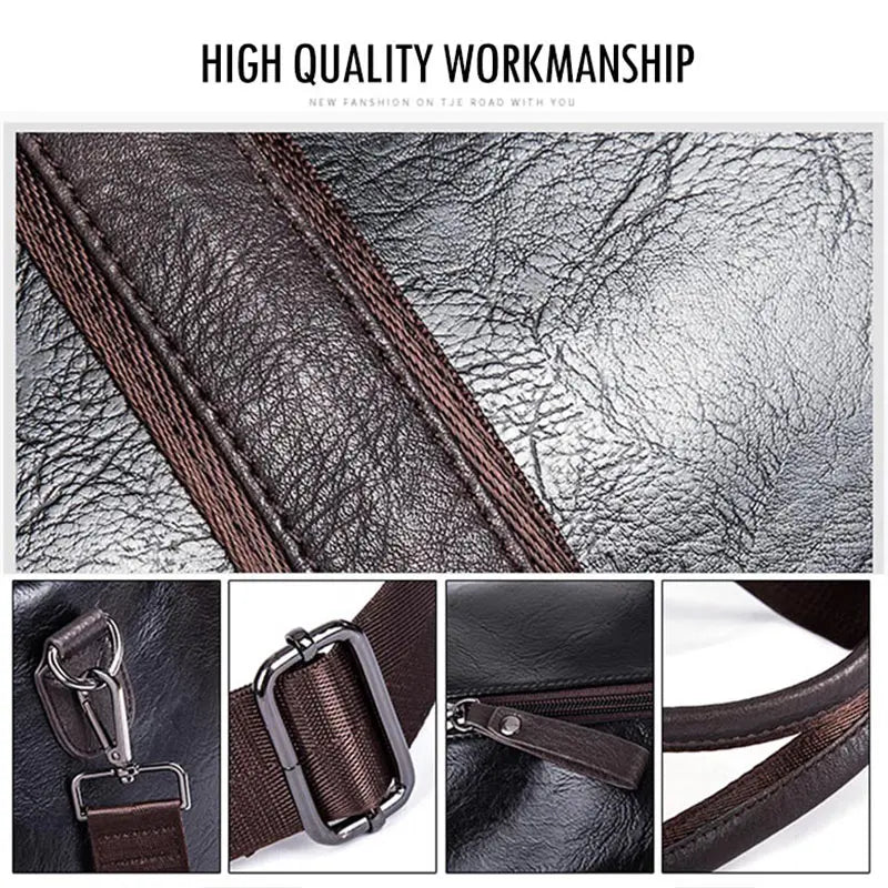 Scione PU-Leder Sport- & Gym Bag für Herren – Fitness-, Yoga- und Reisetasche mit Schulter- und Crossbody-Trageoption