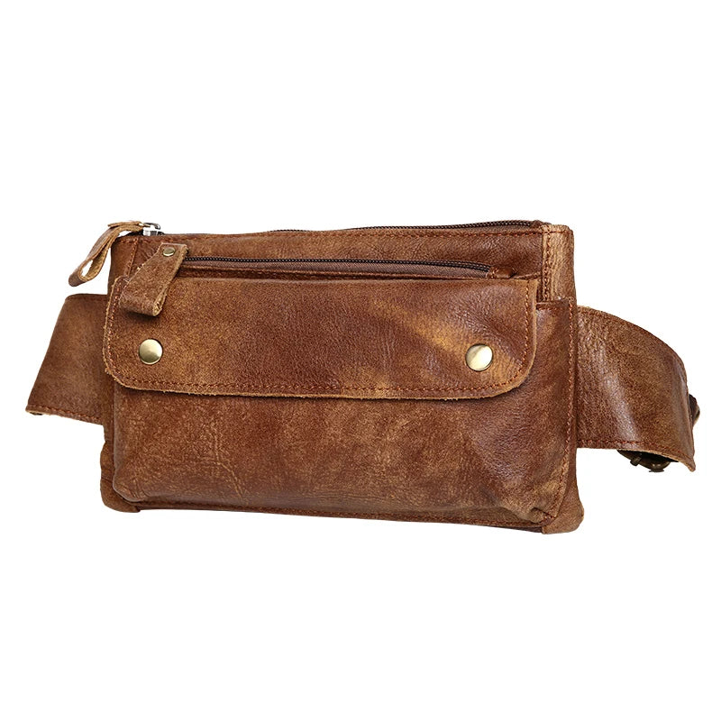 JOYIR Echtleder Herren Bauchtasche – Unisex Fanny Pack & Chest Bag, Travel Waist Bag für Outdoor, Sport & Alltag