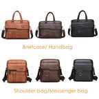 JEEP BULUO Herren Business Aktentasche aus Rindsleder – Elegante Büro- &amp; Laptoptasche for 14 Zoll Laptop &amp; A4-Unterlagen