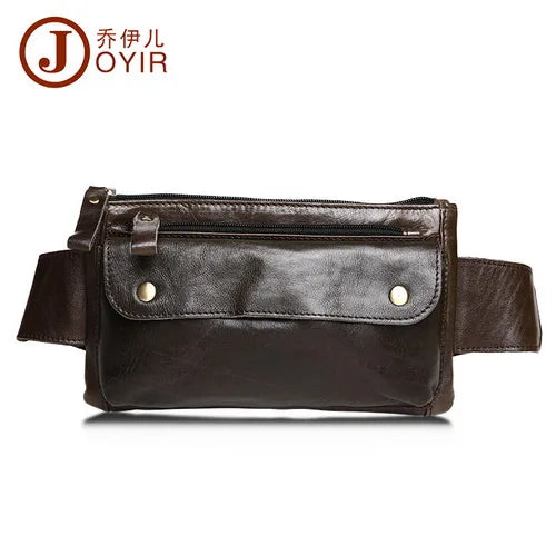 JOYIR Echtleder Herren Bauchtasche – Unisex Fanny Pack & Chest Bag, Travel Waist Bag für Outdoor, Sport & Alltag