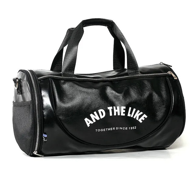 Wellvo Herren PU Leder Reisetasche – Modische Travel Duffle mit Schuhfach, leichte Schulter- &amp; Sporttasche für Reisen, Fitness &amp; Alltag 