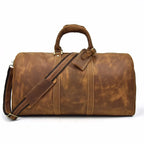 Vintage Herren Reisetasche aus echtem Rindsleder – Große Leder Duffle Bag 60 cm, robuste Weekend- & Handgepäcktasche aus Cowhide