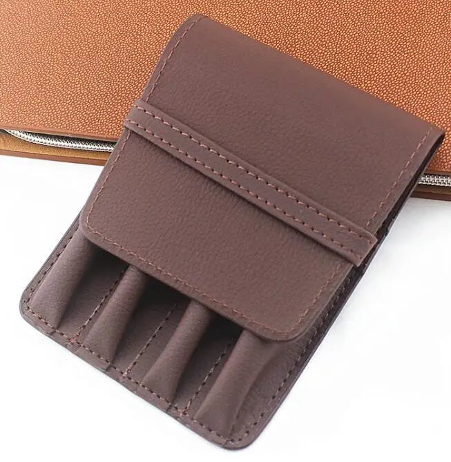 Handgefertigtes Vintage Leather Stifteetui for 4 Stifte – Elegantes Pen Case en cuir pour Füllfederhalter, Kugelschreiber &amp; Stylus