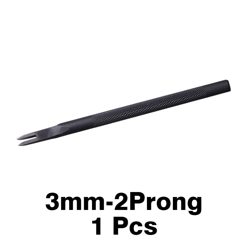 WUTA Diamond Pricking Iron Lederchisel – Schwarzes Stichloch-Werkzeug mit 3 mm oder 4 mm Zahnabstand für präzise Lederhandarbeit