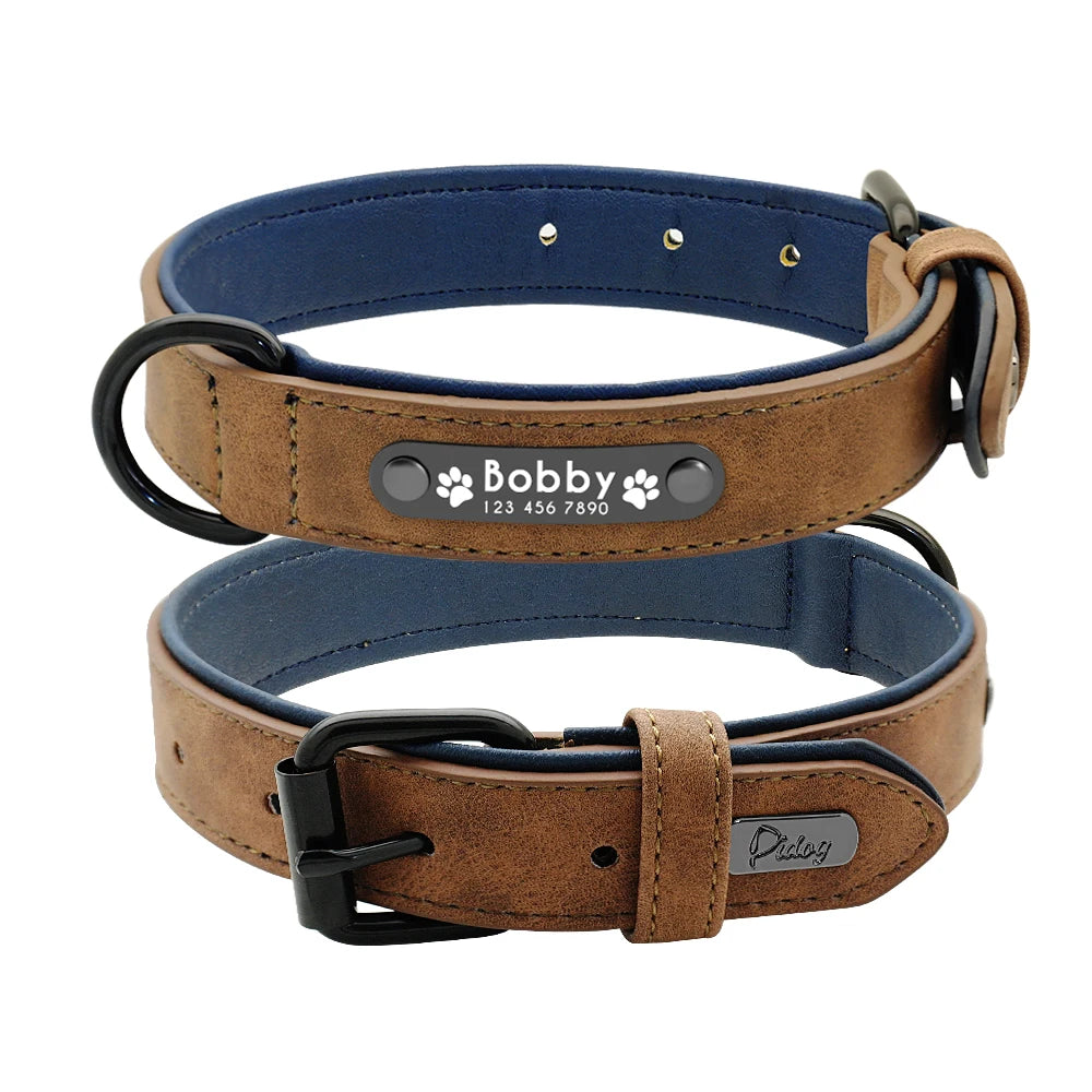 Personalisiertes Leder-Hundehalsband-&-Leinen-Set – Robust, bequem und perfekt für jede Hunderasse