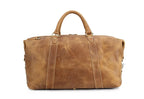 FANCODI Bolsa de viaje de cuero para hombre Vintage – Große Crazy Horse Duffle Bag aus echtem Rindsleder, robuste Weekender &amp; Overnight Tasche M110