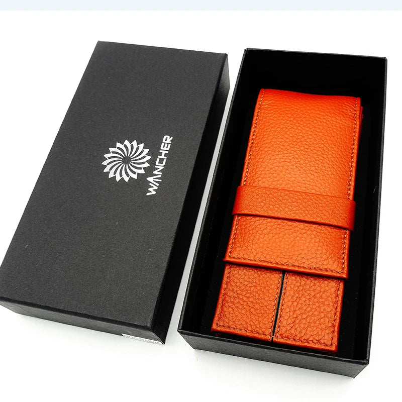 Étui à stylos élégant pour 3 étuis à stylos | Sac à dos en cuir haut de gamme pour bureaux, bureaux et bureaux