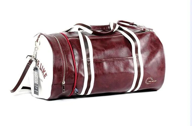 Sport Gym Bag aus wasserdichtem PU-Leder – Unisex Fitness- &amp; Reisetasche mit Schuhfach, Schultertasche für Training, Alltag &amp; Wochenendtrips 