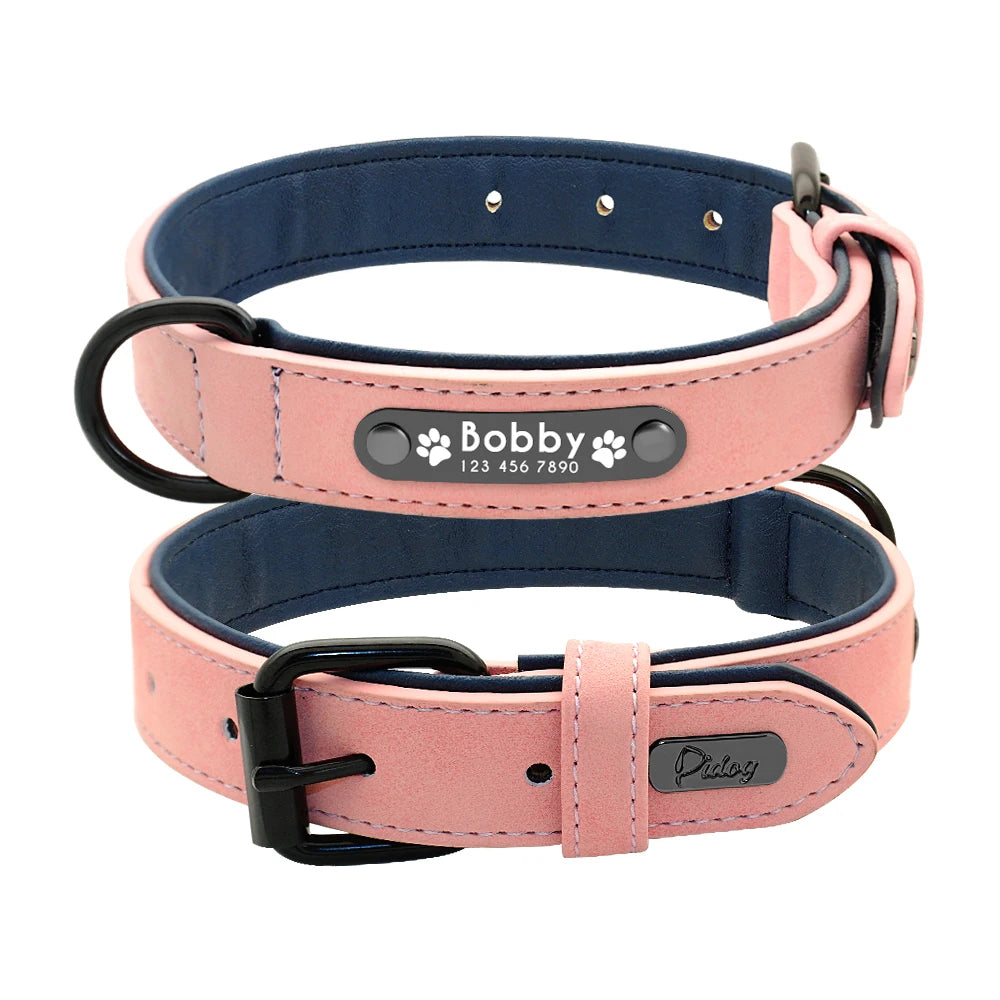 Personalisiertes Leder-Hundehalsband-&-Leinen-Set – Robust, bequem und perfekt für jede Hunderasse