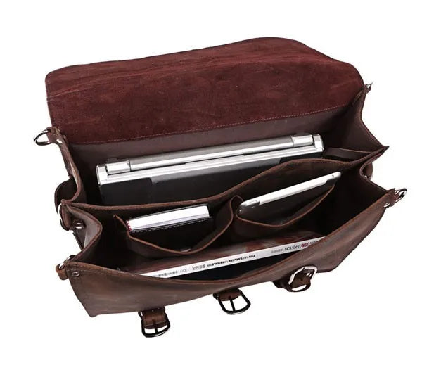 Vintage Herren Reisetasche aus echtem Crazy Horse Leder - Bolsa de lona de gran tamaño y bolso de fin de semana para viajes y negocios
