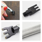 QJH Set de plaques en cuir 1,5–3 mm – Supports austauschbare avec poignées en acier pour les guêtres, les lanières et les travaux manuels en cuir 