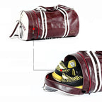 Sport Gym Bag aus wasserdichtem PU-Leder – Unisex Fitness- &amp; Reisetasche mit Schuhfach, Schultertasche für Training, Alltag &amp; Wochenendtrips 