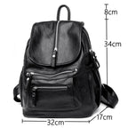 KMFFLY Damen Rucksack aus echtem Schafleder – Vintage Leder-Rucksack für Schule, Reise & Alltag