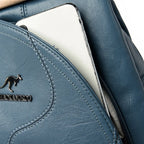 KMFFLY Damen Leder-Rucksack – Modischer PU-Rucksack mit Reißverschluss & Schloss, kompakter Schul- & Reise-Backpack