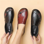 Lorilury Damen Leder Ballerinas – Handgefertigte Vintage Flats, Elegante Loafers und Moccasins für Freizeit & Alltag